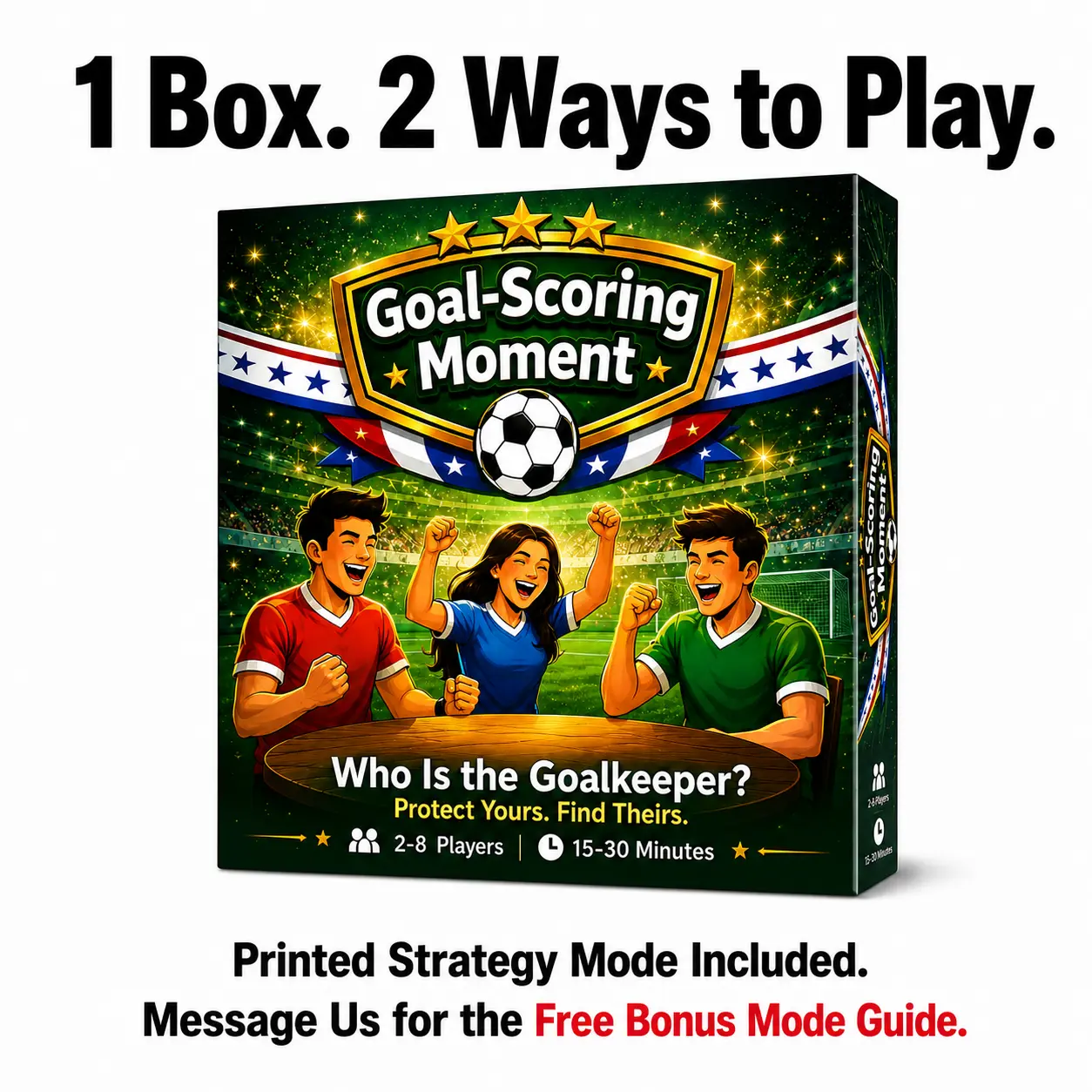 Goal-Scoring Moment Family Card Game, Multiple Ways to Play with Strategy, Bluffing and Party Fun, Card Game for Teens, Adults, Friends and Families, 2–8 Players, Ages 14+