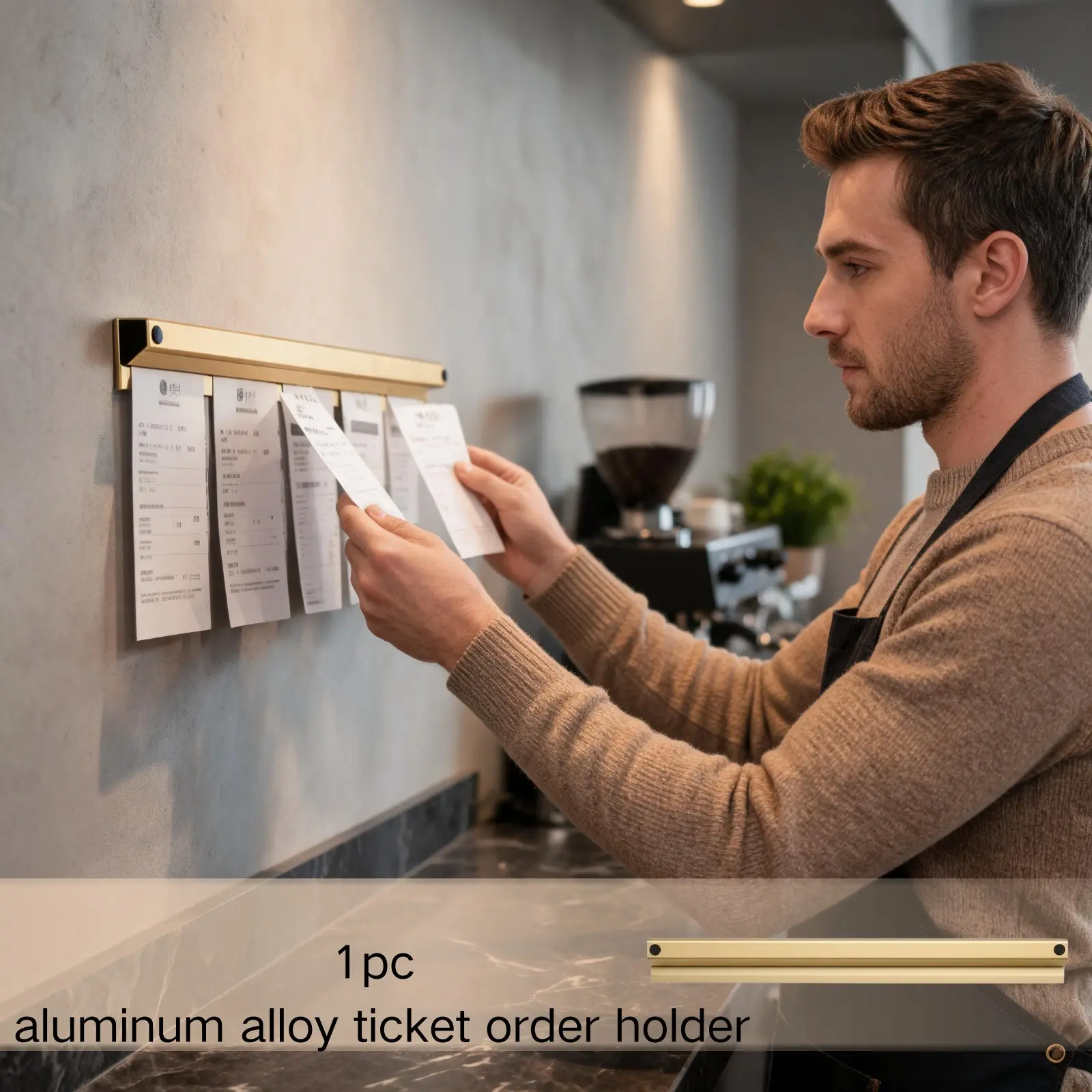 Aluminum Alloy Takeout Order Clip, Restaurant Supplies, Office Receipt Holder, Suitable for Menus, Orders, Receipts, Various Scenarios