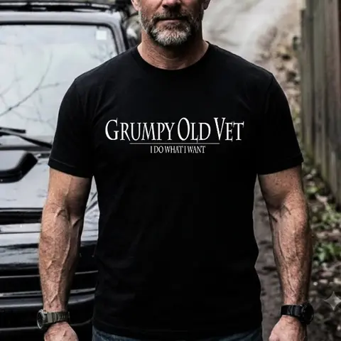 Grumpy Old Vet I Do What I Want T-Shirt, Hoodie, Sweatshirt – Funny Veteran Gift for Dad, Husband, Retired Military