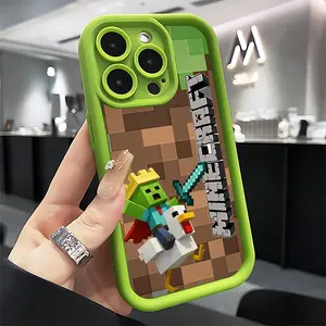 Hot Block Game M-Minecrafts Phone Case Suitable for iPhone 17 16e 16 15 14 13 12 11 Mini Pro Max Air X XR XSMAX 8 7 Plus Anti Fall Soft TPU Back Cover