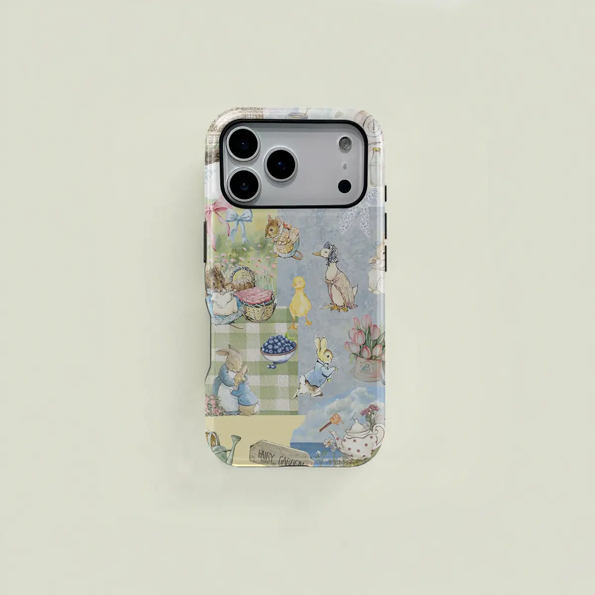 1 pc fairy tale animal rabbit pattern double layer protective case solid 2 in 1 protective case for iPhone 17 16 15 Pro 14 13 12 11 Pro Max 14 Plus 15 Plus 16Plus 17Plus Samsung Galaxy S25 S24 S23 Ultra series protective case couple mobile phone case boyf