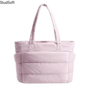 3 Sizes Tote Bag for Women Commute Laptop Tote Bag, Lightweight Work Tote with Multiple Compartments for Travel & Work Organize Zipper Closure Durable Quilted Tote bag SpringStatements