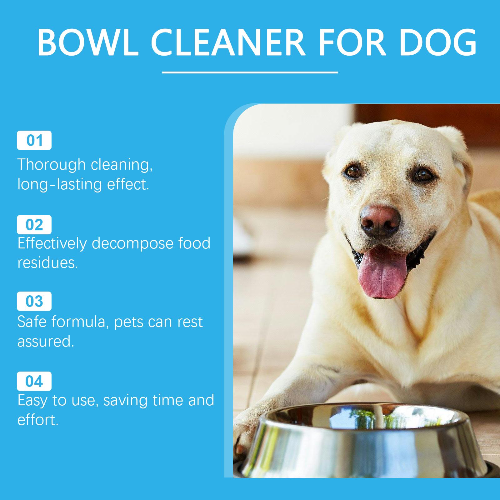 Pet Bowl Cleaner | Safe Dog Cat Dish Soap | Remove Saliva Grease & Odor | Non-Toxic Foaming Cleanser