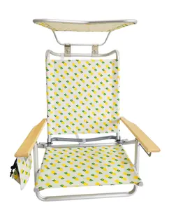 Bliss Folding Beach Chair W/ Canopy (Pineapple)
