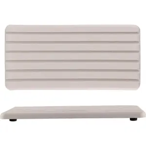 2 PCS Water Absorbent diatomite Coasters, 8.3" x 4" Water Absorbing Stone Tray for Sink, Stone Drying mat for Kitchen Counter, Stone soap Tray Used for Hand Soaps & toiletries & Plants