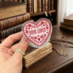 Book Lover Coquette Phone Grip, Bookish Heart Magsafe Griptok, Cute Bookshelf Stand, Unique Gift for Hardcore Readers, Pink Design Style Decor