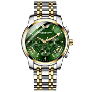 LOUIEJUELEN Elegance Men's Watch Swiss Precision 40mm Alloy Case Sapphire Crystal Stainless Steel Water-Resistant Shockproof Luminous Dial for Business Social Events