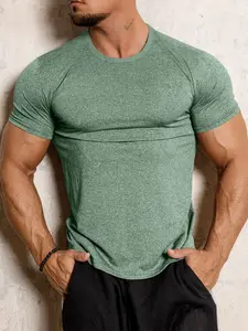 Men's Summer Outfits Breathable Round Neck Short Sleeve Pullover T-Shirt for Daliy Wear, Gym Wear Athletic Sports Clothing Fitness Sports Casual Wear, Soft Skin-Friendly Essential for Man's Wardrobe, Breathable Workout Tops