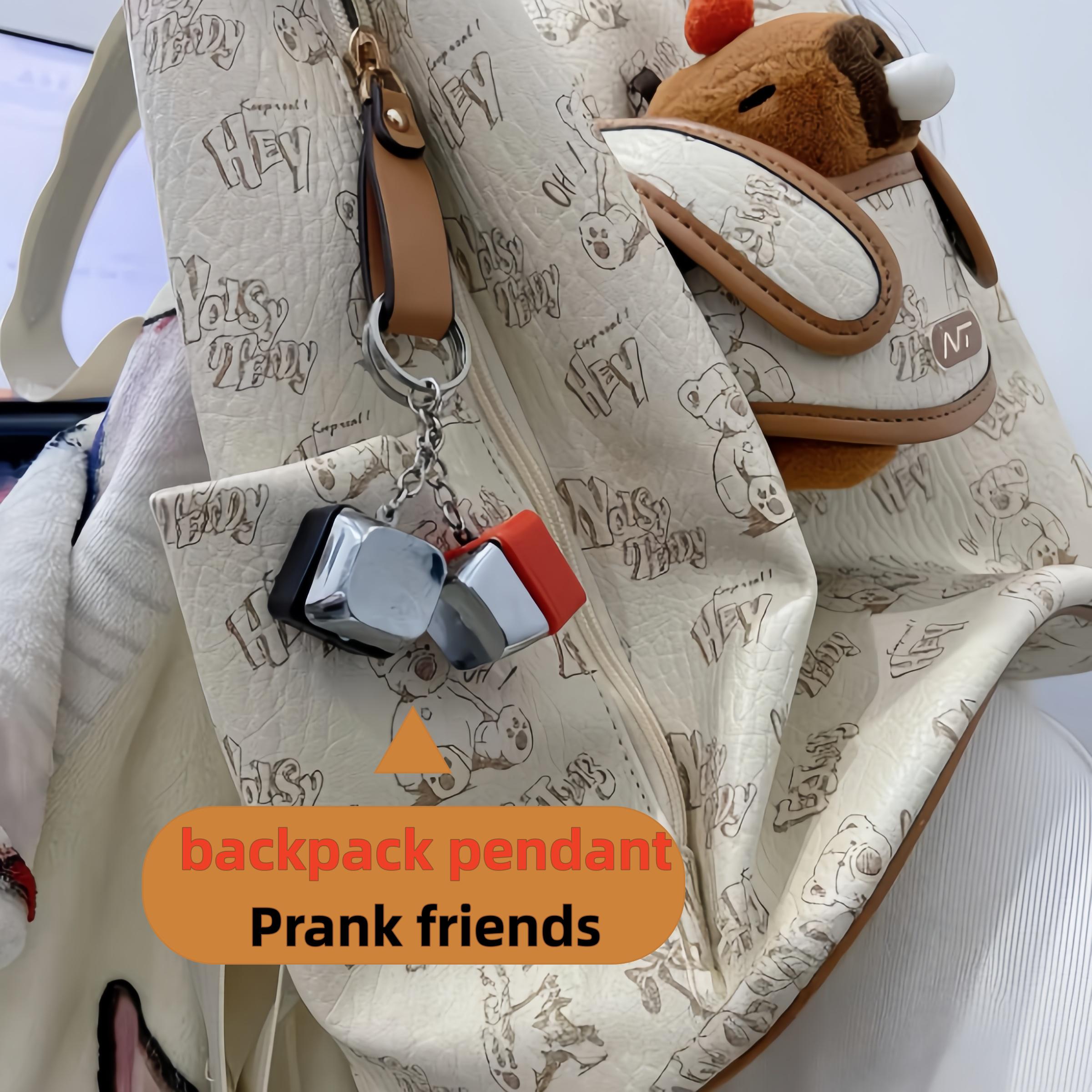 Prank Charm-Shock Button Keychain Safe Low CurrentGadget for Wake-Up Jolt Fun at Parties Office Dorms orQuick Pick-Me-Up Compact Design Laugh Surprise