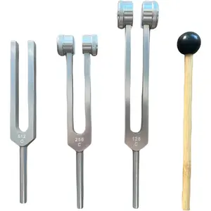 Sound  Tuning Forks (128Hz, 256Hz, 512Hz) for  Repairing Nervous System Musical Instrument and  Reliever Testing  Care