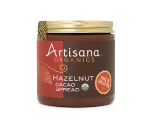 Artisana Organics Hazelnut Cacao Spread, 9.5 oz | No Palm Oil, Sweetened with Coconut Sugar