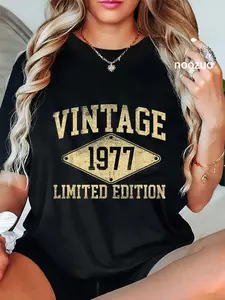 100% Cotton Vintage 1977 Limited Edition Year Of Birth Birthday T-Shirt