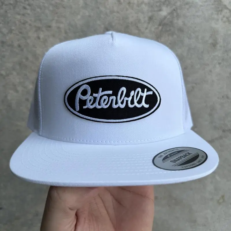 Peterbilt Vintage Snpaback Trucker Hat Mesh Back Yupoong 6006 trucker hat