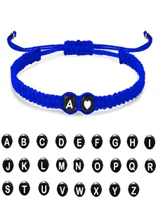 Heart Letter Knitted Bracelet, Simple Versatile Love Couple Jewelry, Mother's Day Valentine's Gift Hand Woven Bangle