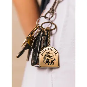 Raise Hell Eat Tacos Keychain