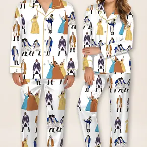 Hamilton Musical Short Satin Pajamas, Broadway Theater Pajamas, Musical Sleepwear, Alexander Hamilton Pajamas Set, Hamilton Fan Gift