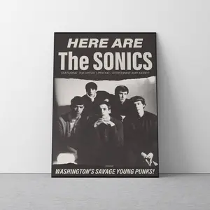 The Sonics Album Poster | Retro 60s Garage Rock Wall Art