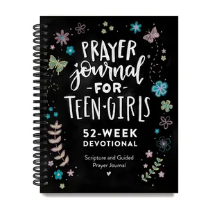 Prayer Journal for Teen Girls: 52-week Scripture, Devotional, & Guided Prayer Journal,Coil Notebook