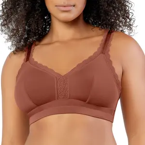 PARFAIT Dalis P5641 Women's Full Busted and Curvy Modal Wire Free or Wireless Bralette Top Comfortable Lace