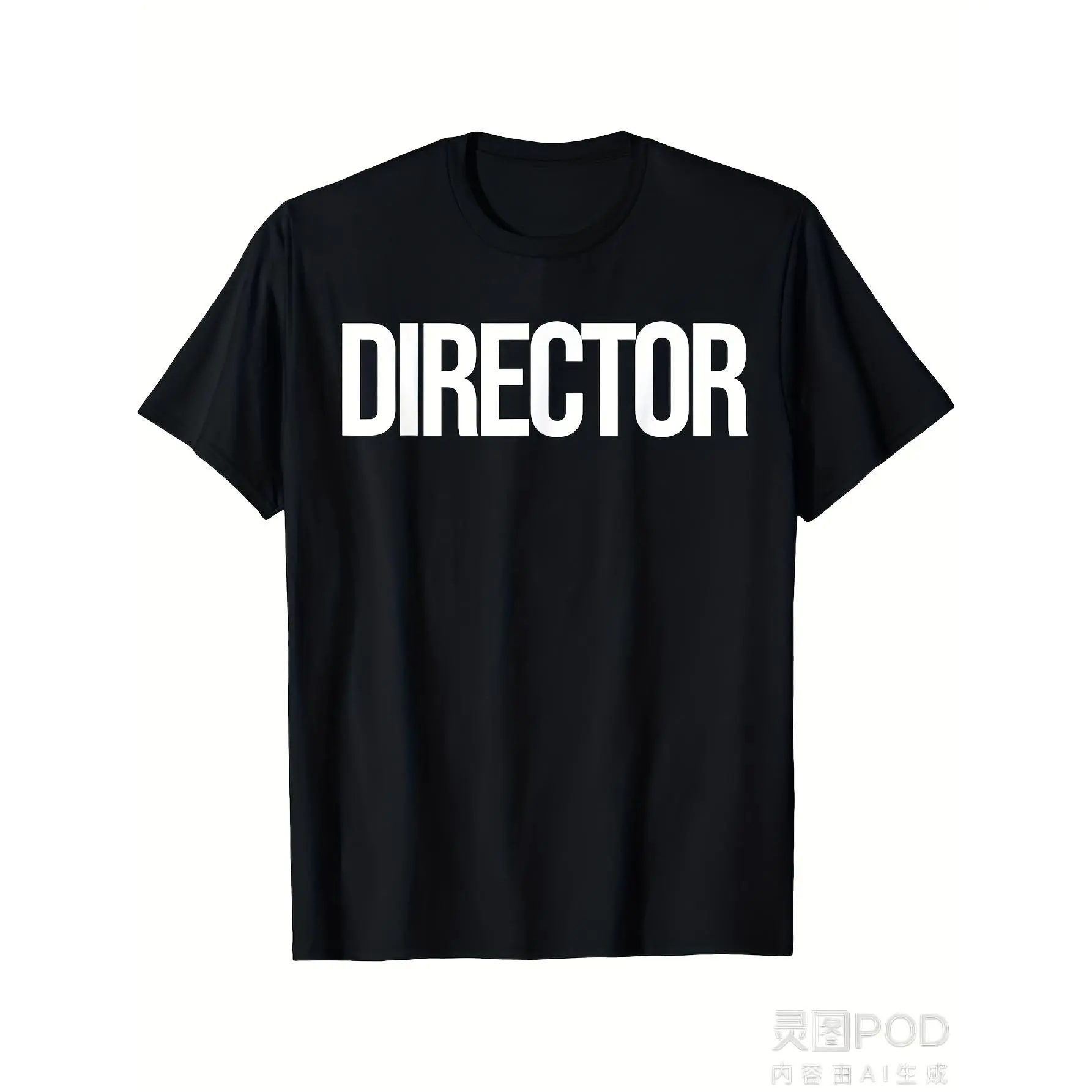 Director Bold Print T Shirt for Men Women & Casual Loose Fit Round Neck Tee Machine Washable Black with White Lettering Unisex Casual AttireComfortable Tee Graphic Print Shirt AllSeason Tee for Everyday Outdoor Activities
