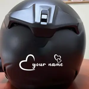 2PCS/SET Personalized Exclusive Warm Sticker | For Helmets, Carry Bags, Heart Cloud + Customizable Name Decor, Inject Exclusive Gentle Soul into Items, Carry Personal Exclusive Logo’s Warm Buff Daily