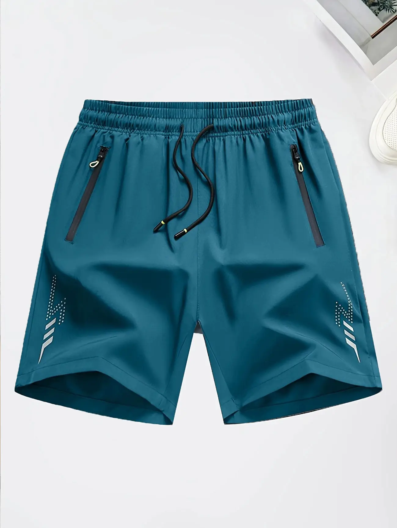 Men's Ice Silk Stretch Knit Straight-Leg Lightweight Quick-Dry Relaxed Fit Plain Stretch Board Shorts for Summer Sports, Beach, Men's Shorts, Activewear Men's Shorts