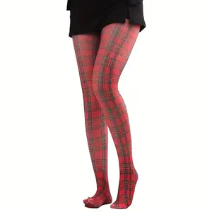 Fashionable Tight Leggings, 70D High-Elastic Base Pants For Autumn And Winter, Featuring Heart Patterns, Checkered Designs, Plaid, And Slightly Sheer Stockings