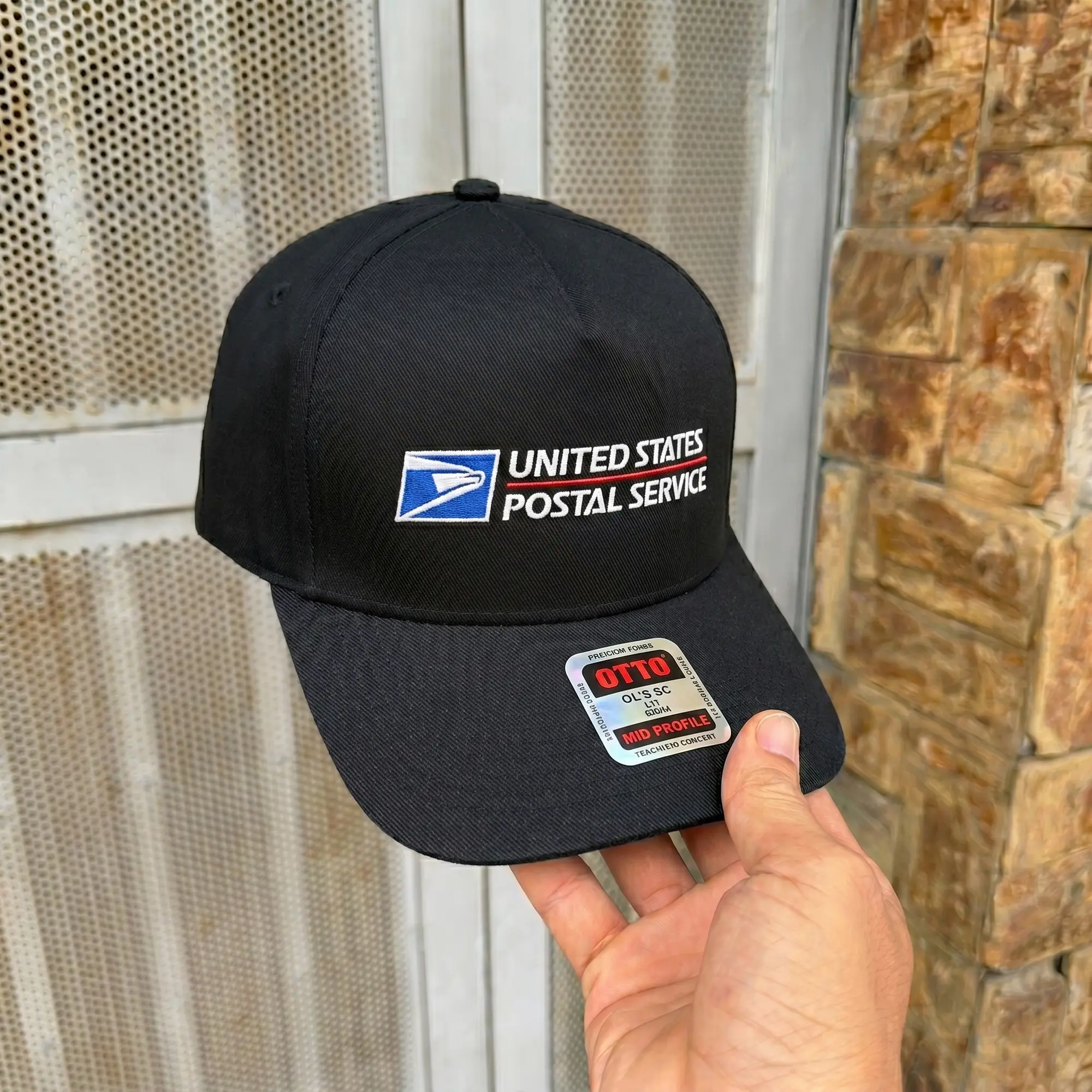 United States Postal Service USPS Embroidered Hat Mid Profile Snapback Cap Adjustable One Size