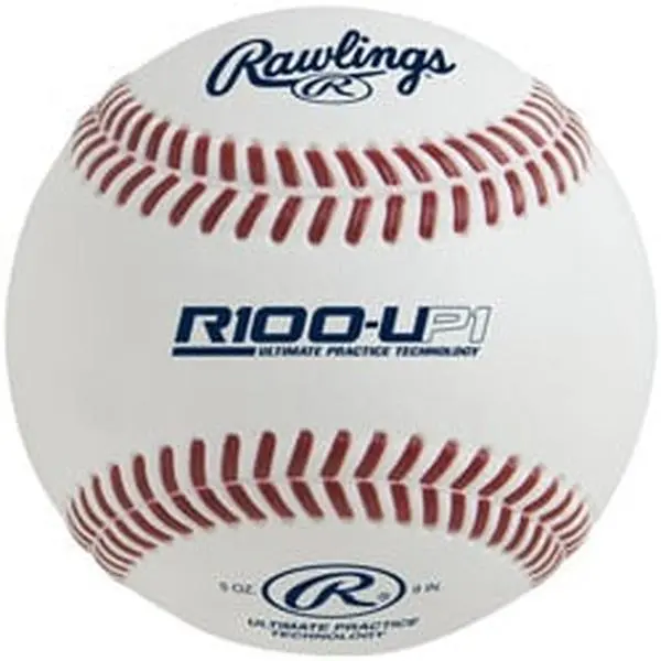 Rawlings RWR100-UPY R100-UPY Polyurethane Molded Cover Baseballs, Raised Seam, 4.62lbs Weight, for Youth Batting Practice, 4.62 Lbs