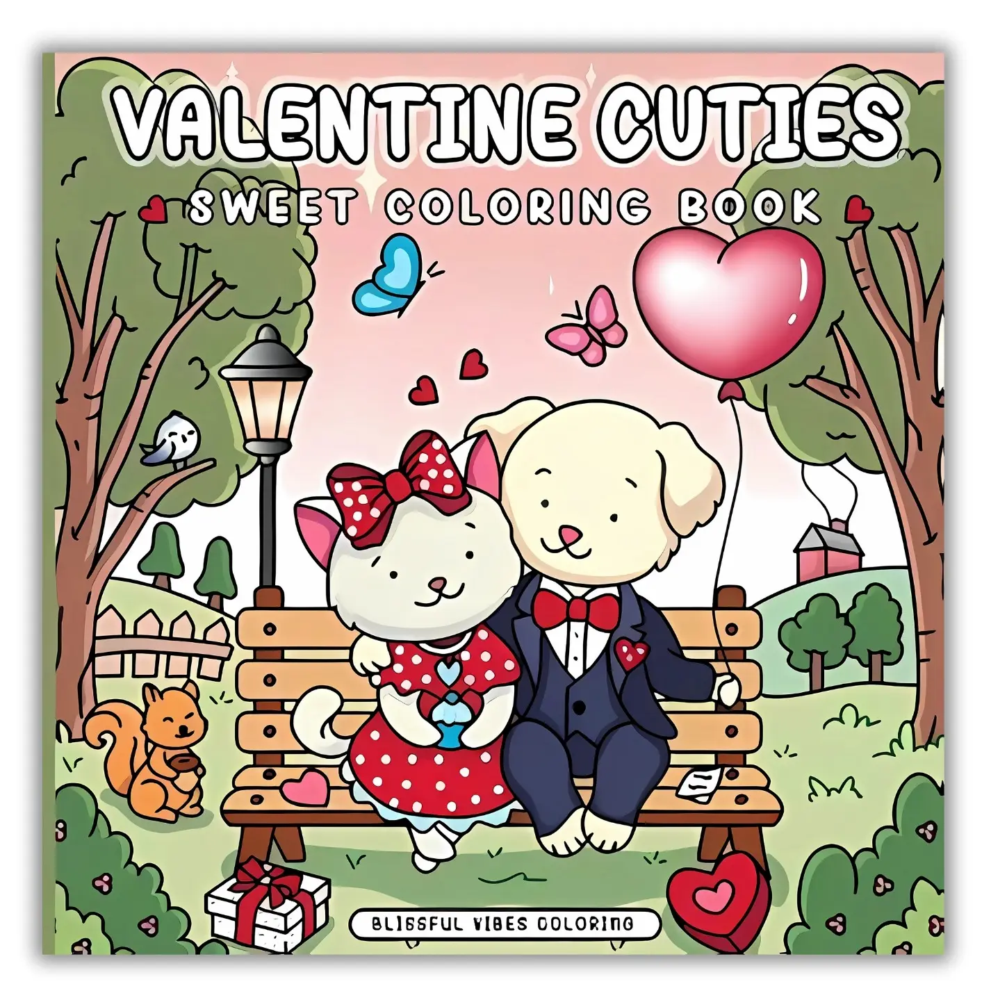Valentine Cuties Special Edition Coloring Book for Adults - Cute & Cozy Valentine's Day Animal Sheets, Friendship Coloring Pages with Hygge Vibes