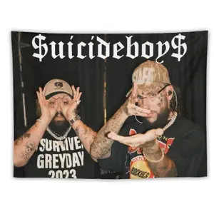 Rap Suicide Hip Hop Boys Tapestry, Rapper Poster Party Banner, Funny Novelty Graphic Wall Hanging Backdrop, Hip Hop Decor For Room Home Party