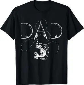 100% Cotton Unisex Fisherman Dad Fishing Enthusiast Fish Lover Daddy Father T-Shirt