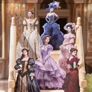 Vintage Lady Theme Sticker Pack, 25 Sheets/bag, Kraft Paper Material, Retro Character Design, Ideal for Journaling & Bottle Decoration, Adding a Distinctive Flair