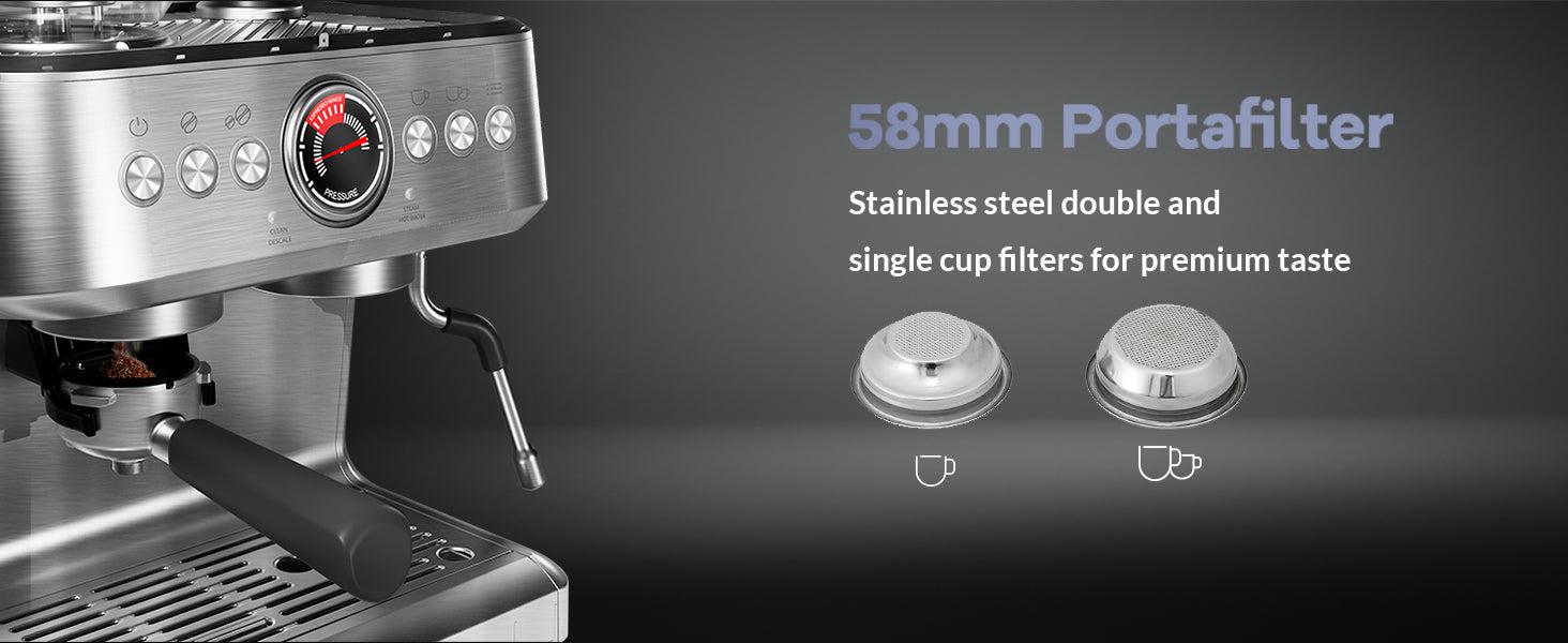 【GARVEE】20 Bar Espresso Machine - 1500W Motor, Built - In 30 - Setting Grinder, Milk Frothing, PID, 2.8L Tank 【GARVEE】20 Bar Espresso Machine - 1500W Motor, Built - In 30 - Setting Grinder, Milk Frothing, PID, 2.8L Tank