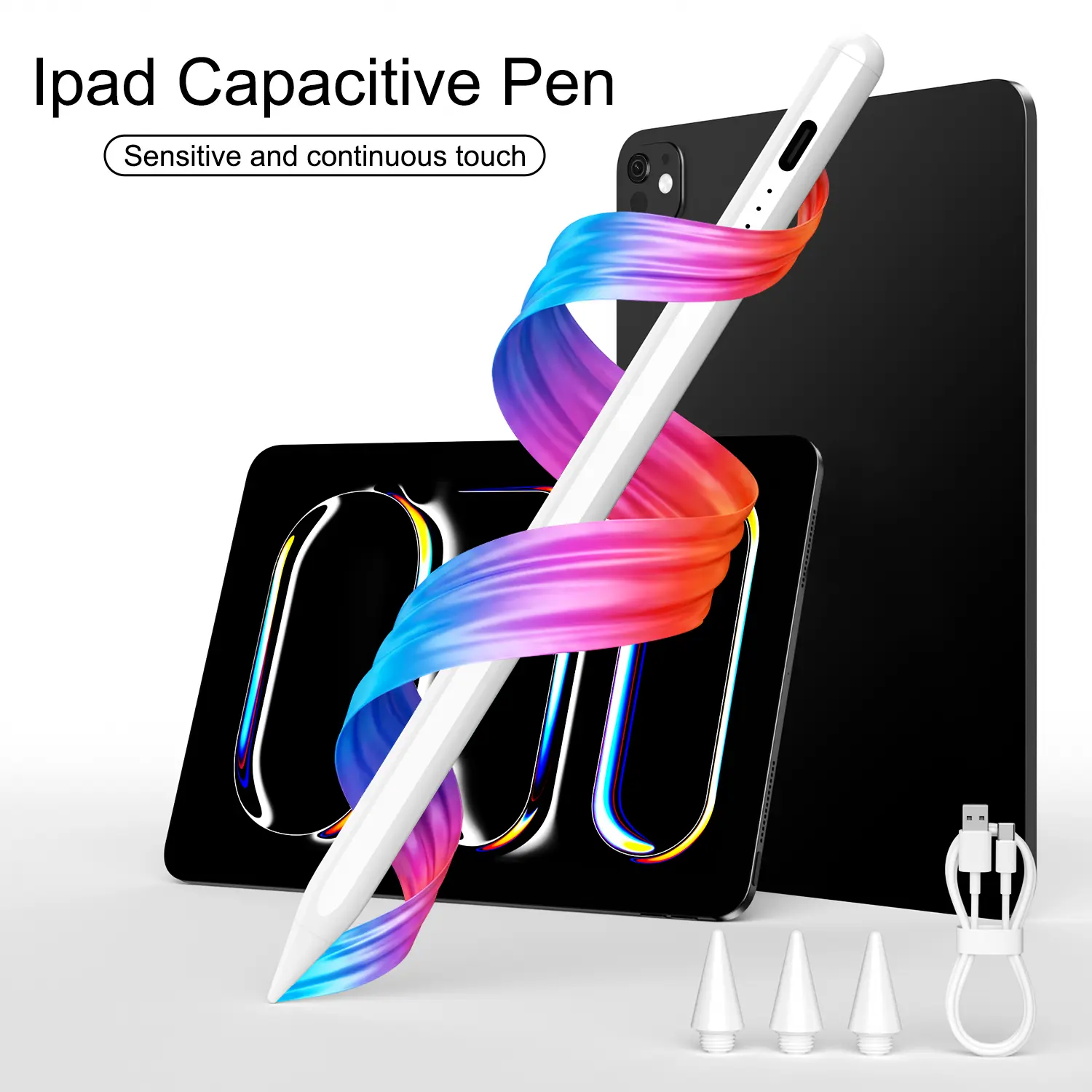 Stylus for iPad Pro Air Mini, Fast Charging iPad Pen with Palm Rejection, Compatible with Apple iPad 2018-2025, Tilt Sensitivity for Drawing Writing Note Taking #tiktokshopsummersale