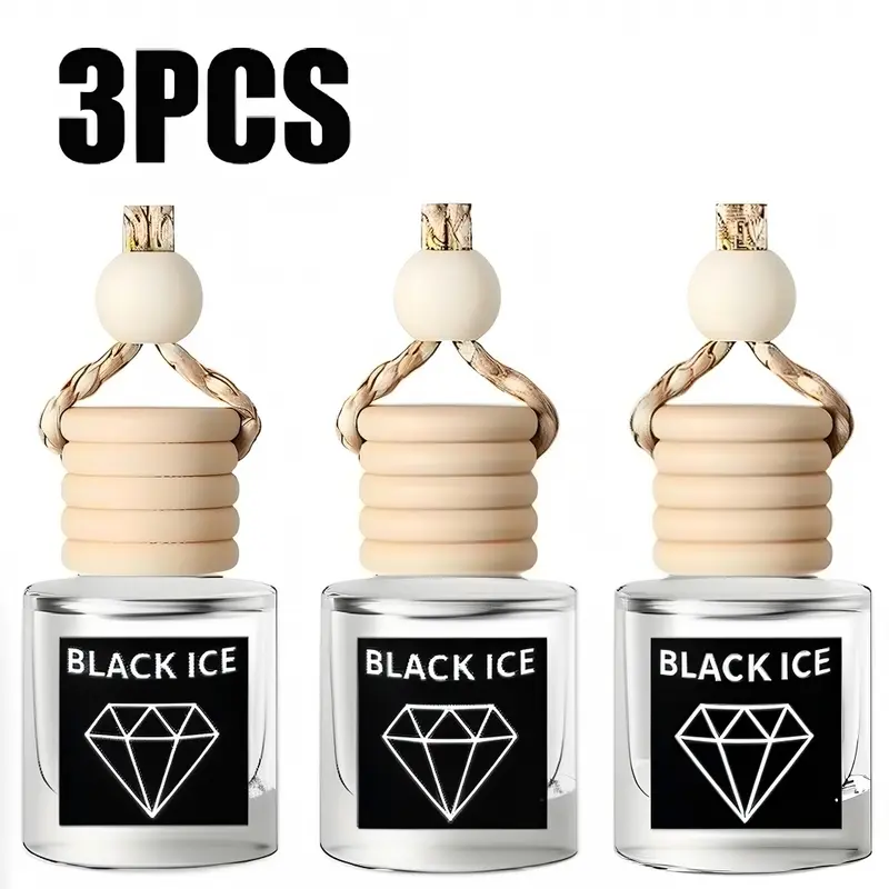 3PCS Car Air Fresheners Hanging Scent Oil Diffuser, EXOVAN 8ML Natural Fruit Juicy Perfume, Long Lasting 3 Scents for Car & Home Gifts