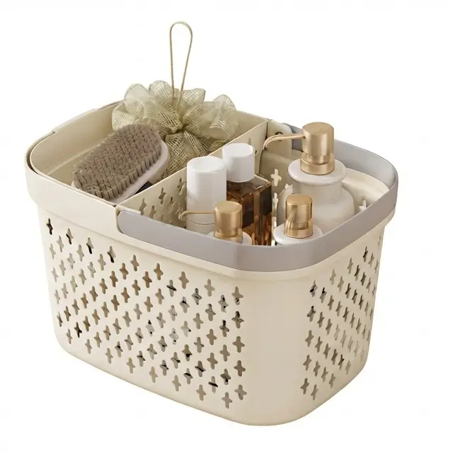Portable bath basket, toiletries storage basket, cute Korean-style bath basket, bathroom storage basket Organiser