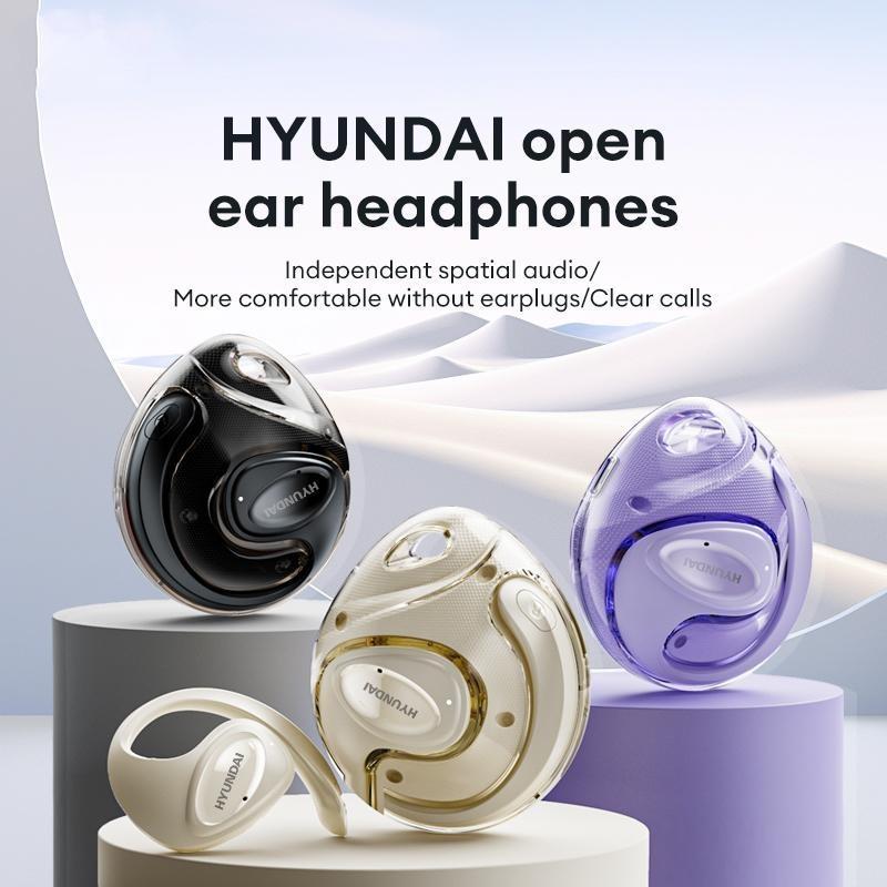 HYUNDAI X15 Ultra Wireless Headset with 2025 Bluetooth 6.0 for Faster, Stable Connection & Low Power Use, OWS Waterproof Sport Design, Noise Reduction Headphones with Mic & Earbuds