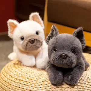 30CM Simulation Lying Bulldog Plush Toy Lovely Bulldog Pillow Stuffed Dog Doll Birthday & Back to School Anime Gift