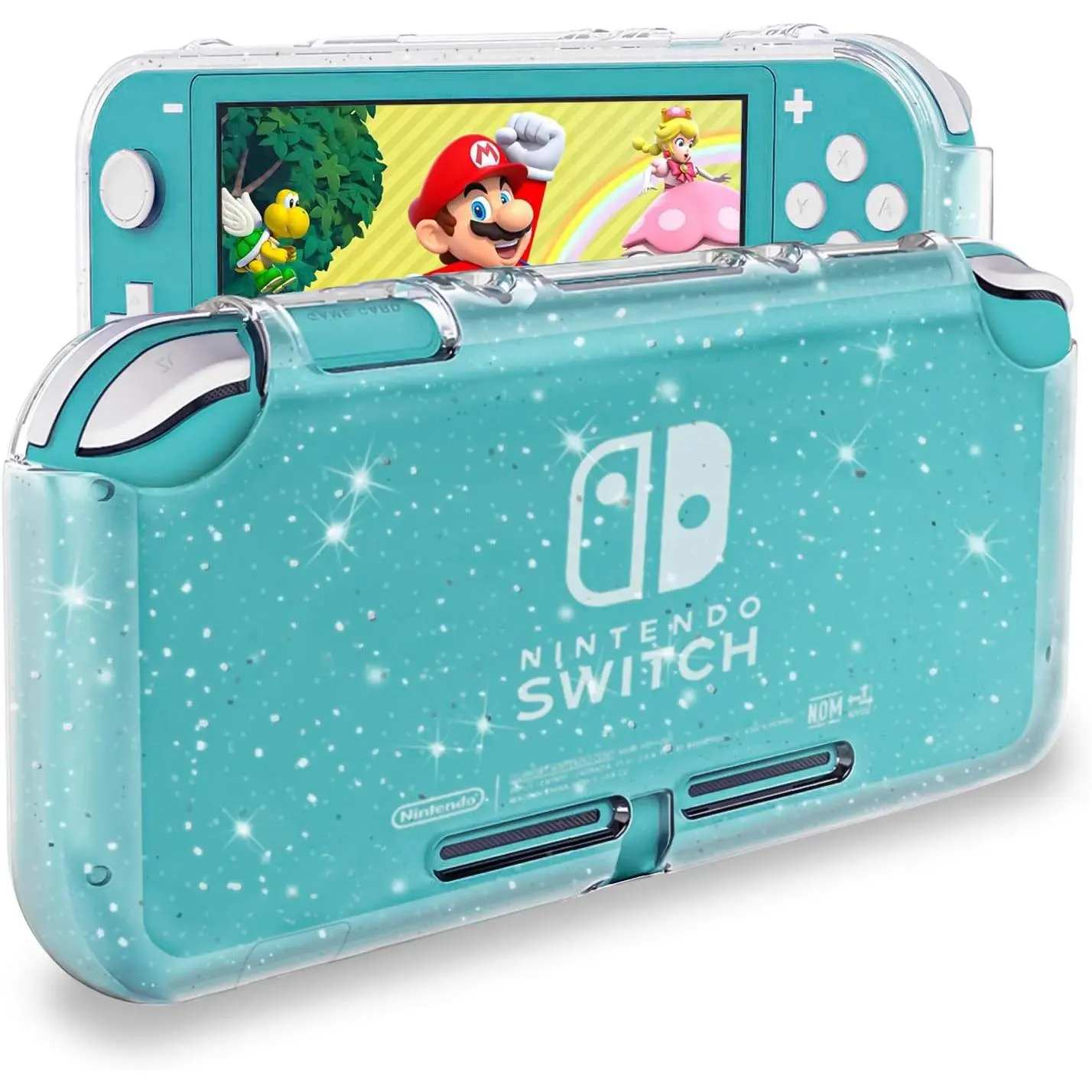 SQ-PCS001 Handheld Glitter Bling Soft TPU Protection Case for Nintendo Switch Lite Console, Shockproof, Scratch Resistant, Portable Device Accessories, Lightweight Gift for Hardcore Players