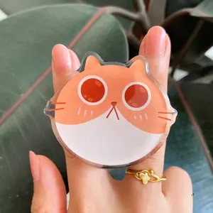 Cute Cat Phone Grip Cat Phone Griptok Griptok Phone Accessory Acrylic Phone Grip Cute Phone Stand MagSafe CompatibleCartoon Phone Grip – Funny Kitty Phone Holder Stand