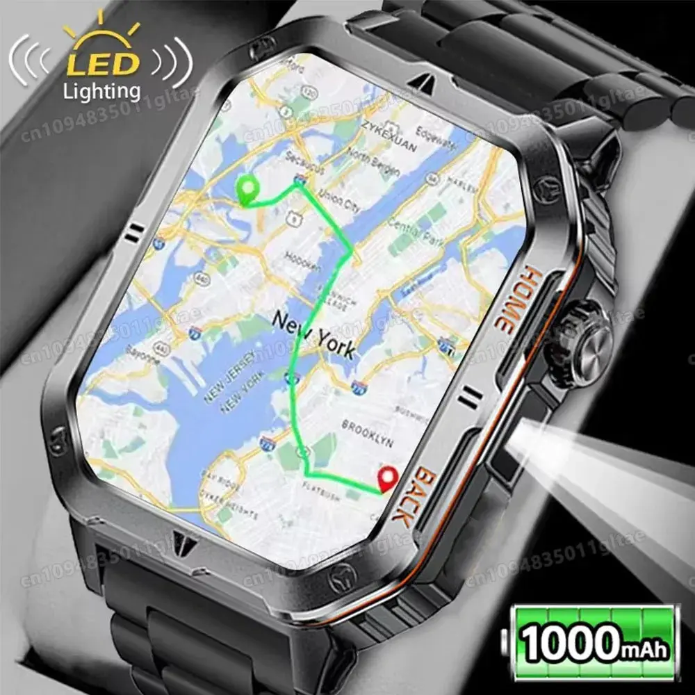 goobingoo 2026 Military Grade Tactical Smart Watch Bluetooth Gps