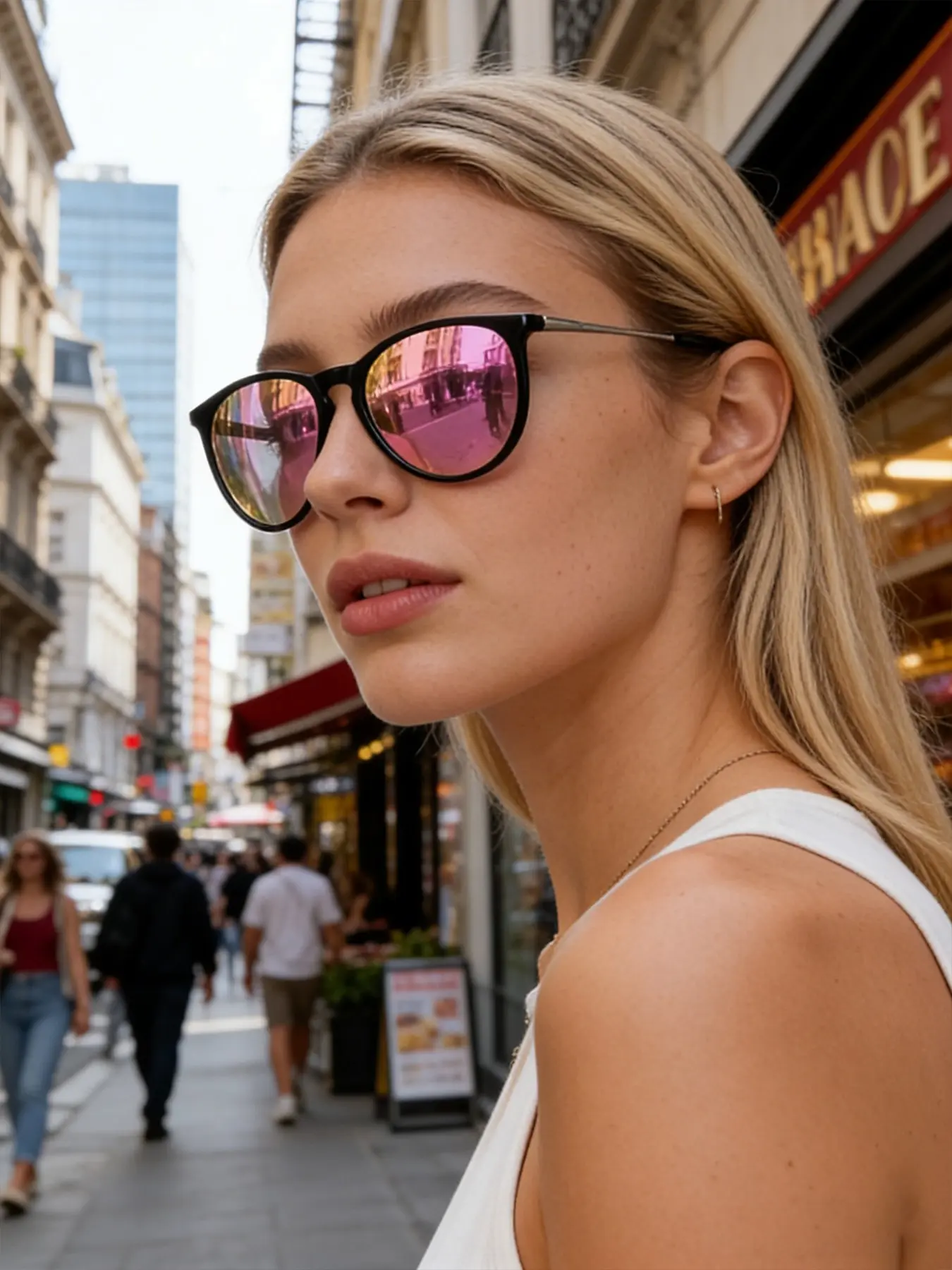 Unisex Vintage Polarized Sunglasses, Summer Trendy Casual Street Style Shades Mirror Sunglasses for Everyday Use, Trendy Styling Sunglasses for Driving, Fashion Accessories for Outdoor Activities, Stylish Sunglasses