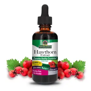 Nature's Answer Hawthorne Berry Herbal Extract Supplement with Organic Alcohol, 2-Fluid Ounces | Promotes Circulation | Immune System Booster | Supports Cardiovascular Health
