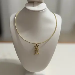 Amtiari Flexible Bunny Choker 16” – Lightweight 14K Gold Plated, Water & Sweat Resistant, Ideal for Daily Use