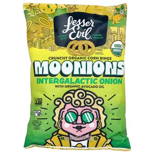 LesserEvil Moonions, Itergalactic Onion, 6 oz (170 g) LesserEvil Moonions, Itergalactic Onion, 6 oz (170 g)