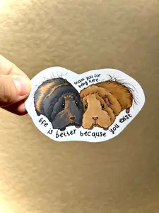 Thank you for being here - Guinea Pig Sticker