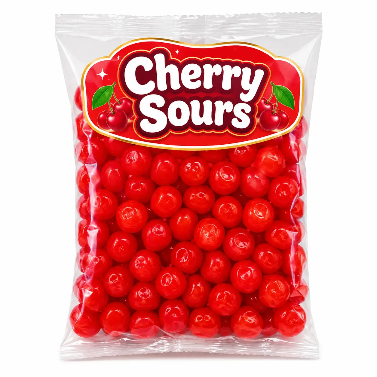Cherry Sours, Chewy Candy Balls, Sour Candy, 2 Lb Bag | Old Fashioned Candy