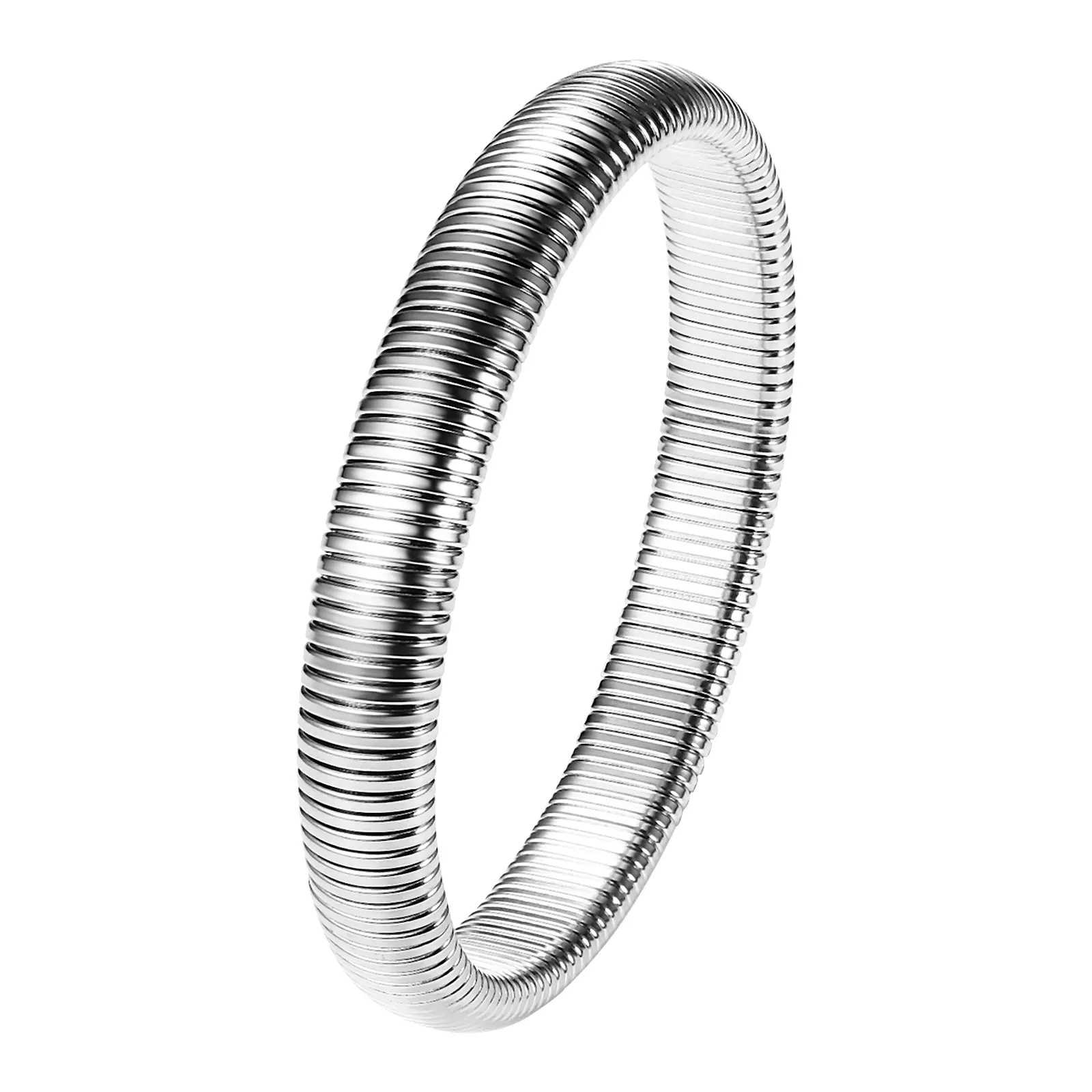 OIDEA Cuff Bracelet for Women, Elegant Gold-Tone Stainless Steel Snake Chain with Elastic Fit, Lightweight Jewelry for Minimalist Outfits, Snake Pattern, Party Ready, Stacks Easy, Elastic Bangle, Bracelet Stacking
