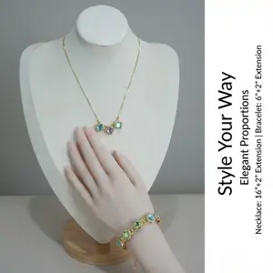 Rainbow& Fluffy Ball- Adjustable Human & Pet Necklace Set